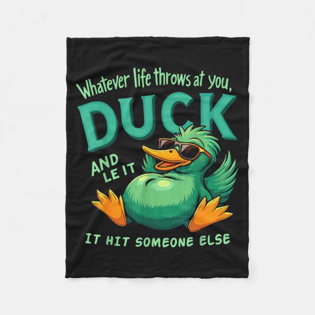 Couverture Polaire Funny Duck Graphic Men Women Teens Funny Quote  (Devant)