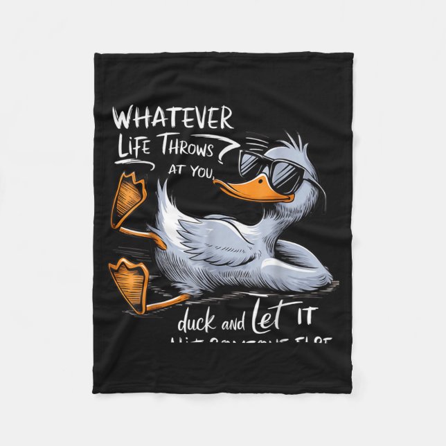 Couverture Polaire Funny Duck Graphic Tee Men Women Funny Quote  (Devant)
