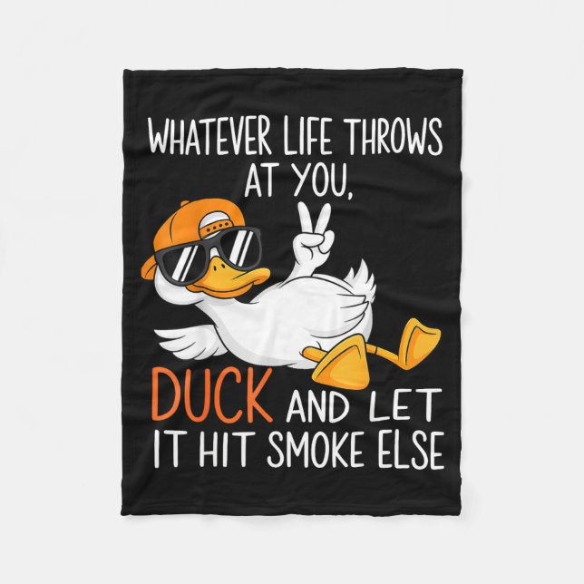 Couverture Polaire Funny Duck Graphic Tees Men Women Funny Quote  (Devant)