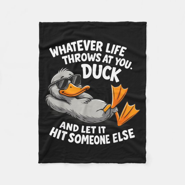 Couverture Polaire Funny Duck Graphic Tees Men Women Teens Funny Quot (Devant)