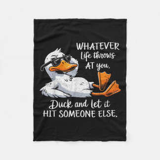 Couverture Polaire Funny Duck Shirt Drôle Citation Tee - shirts Graph