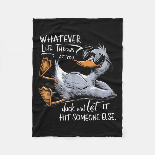 Couverture Polaire Funny Duck Shirt Drôle Citation Tee - shirts Graph (Devant)