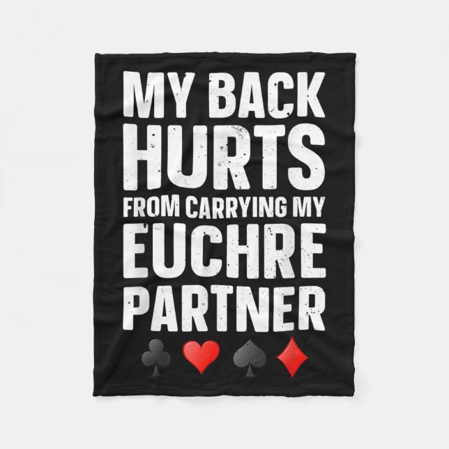 Couverture Polaire Funny Euchre Art Pour Hommes Femmes Euchre Partena (Devant)