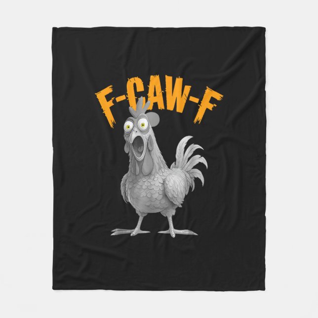 Couverture Polaire Funny F-Caw-F Chicken F-Caw-F Chicken Retro Classi (Devant)