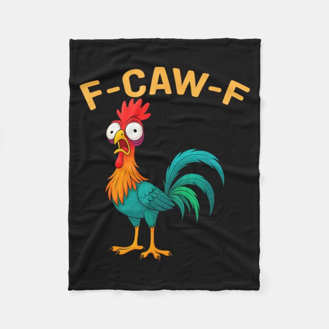 Couverture Polaire Funny F-caw-f Chicken Fcawf Chicken  (Devant)