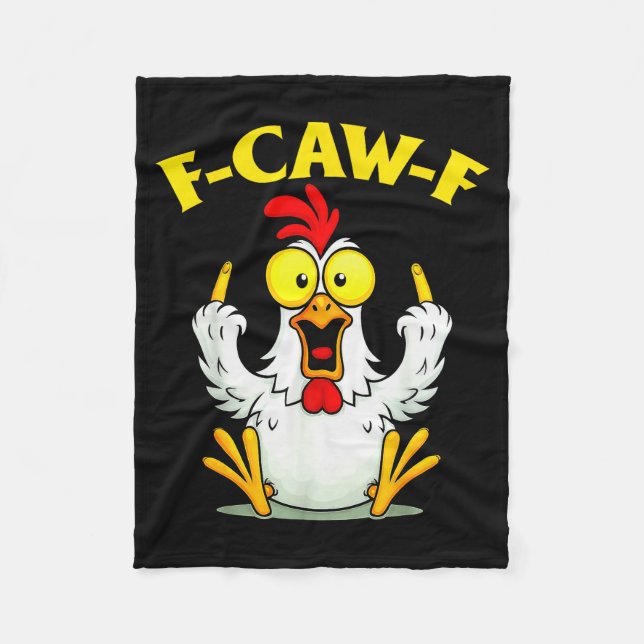 Couverture Polaire Funny F-caw-f Chicken Fcawf Chicken  (Devant)