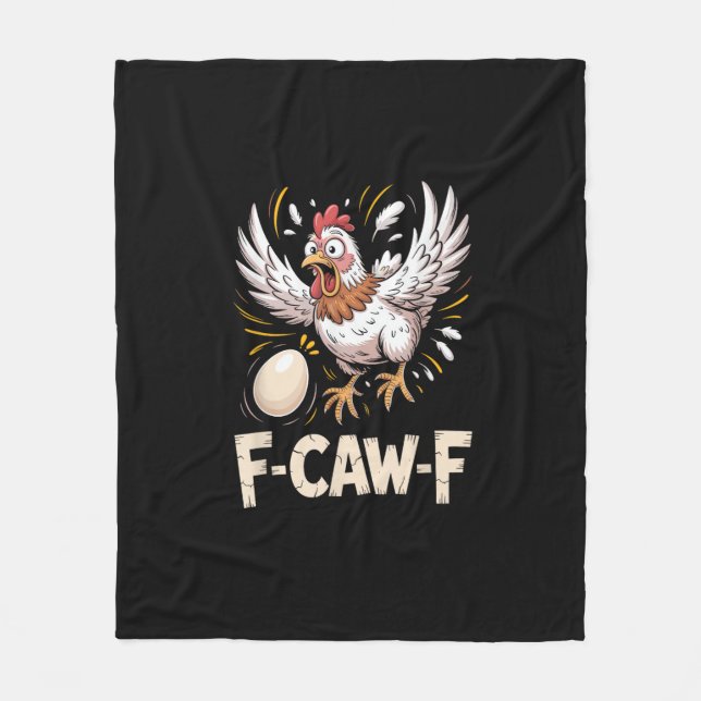 Couverture Polaire Funny F-Caw-F Hen Creative Casual (Devant)