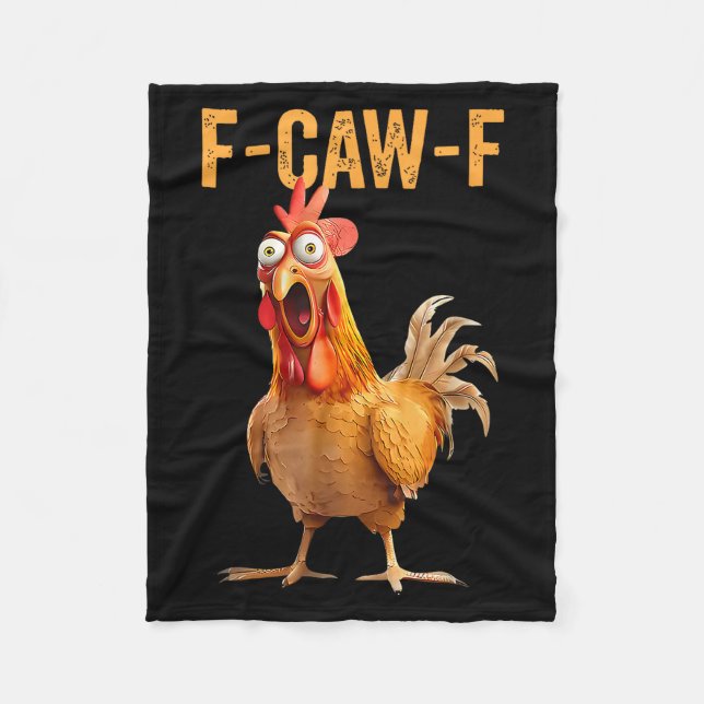Couverture Polaire Funny F-caw-f Rooster Chicken Meme Chicken Farm Wo (Devant)