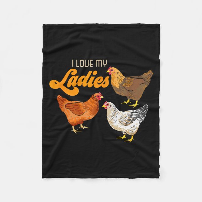 Couverture Polaire Funny Farmer Gift - I Love My Ladies Chicken  (Devant)