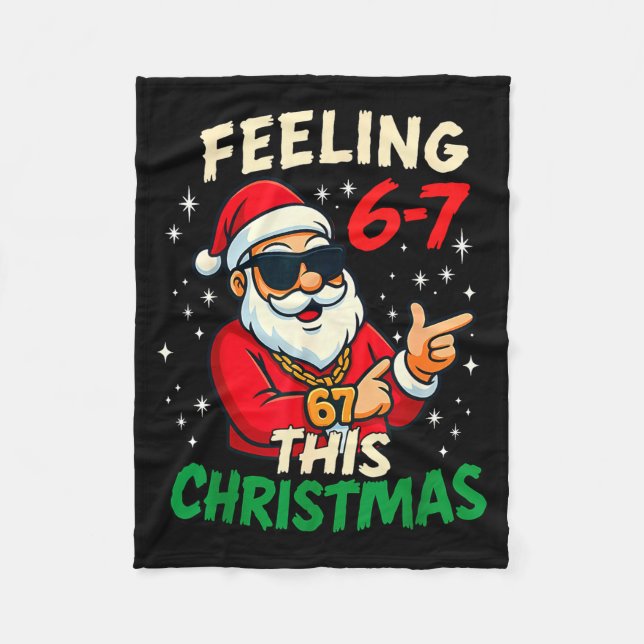 Couverture Polaire Funny Feeling 67 This Christmas Six Seven Meme Kid (Devant)