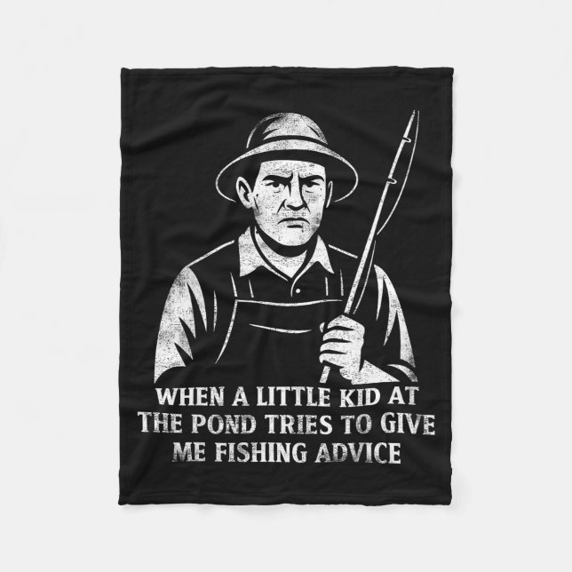 Couverture Polaire Funny Fishing Advice Humor Fisher Gift Dad Father  (Devant)