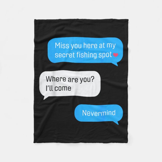 Couverture Polaire Funny Fishing Message Humor Fisher Gift Dad Father (Devant)
