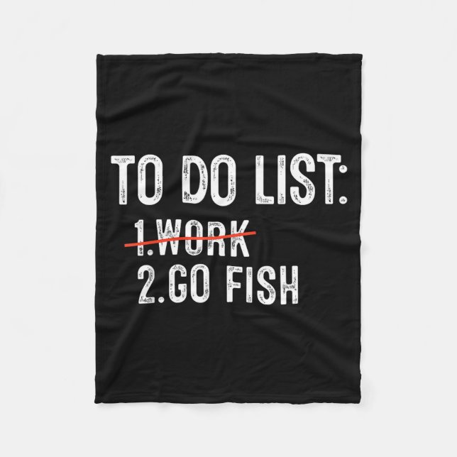 Couverture Polaire Funny Fishing To Do List Fisher Gift Dad Father An (Devant)