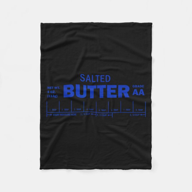 Couverture Polaire Funny Foodie Baker Baking Salted Butter  (Devant)