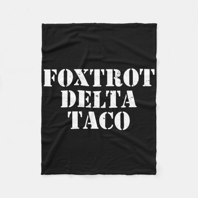 Couverture Polaire Funny Foxtrot Delta Taco7 (Devant)