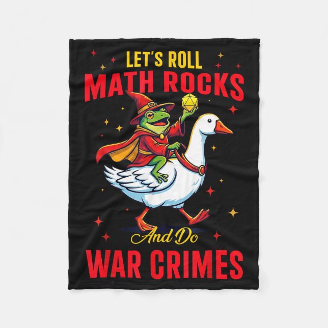 Couverture Polaire Funny Frog Let's Roll Math Rocks And Do War Crimes (Devant)