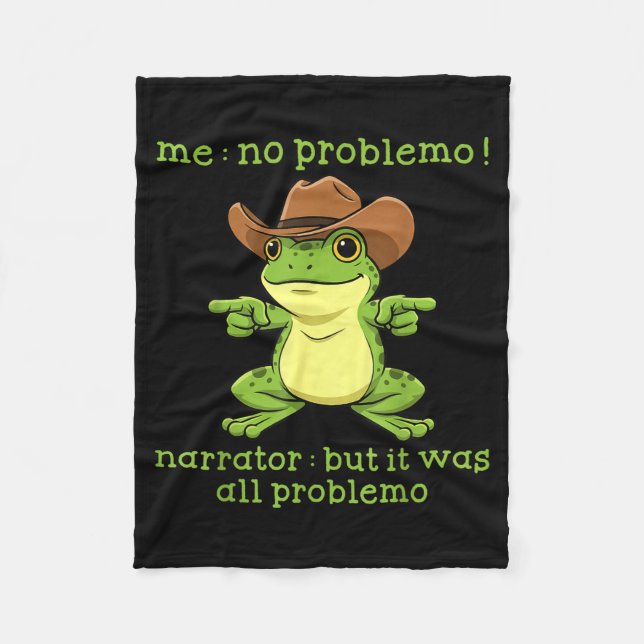 Couverture Polaire Funny Frog Me No Problemo Narrator But It Was All  (Devant)
