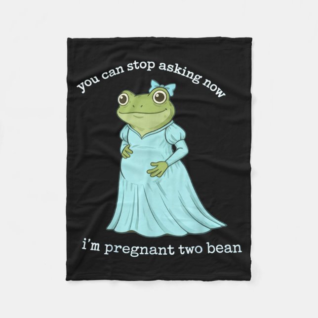 Couverture Polaire Funny Frog Pregnancy Announcement Medieval Pregnan (Devant)