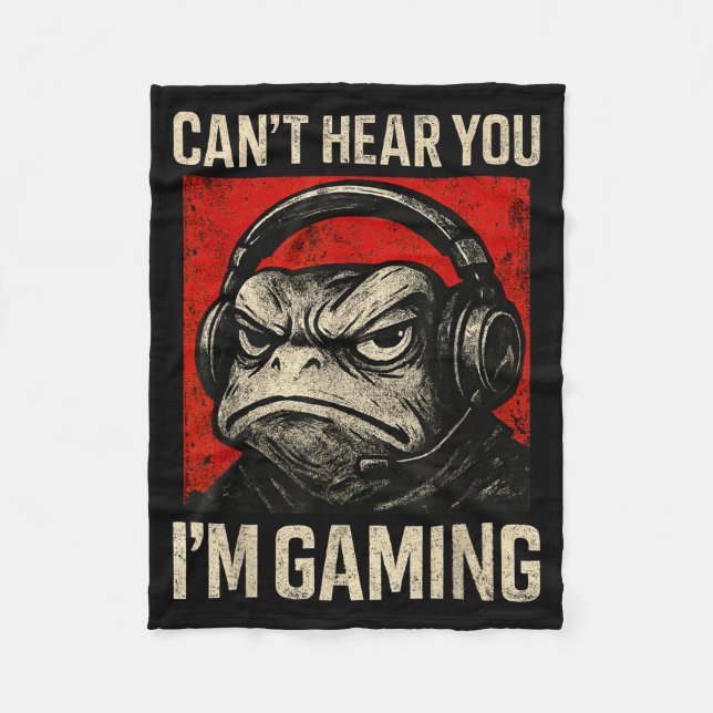 Couverture Polaire Funny Gamer Mpy Frog Art Men Women Boys Video Gami (Devant)