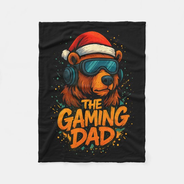 Couverture Polaire Funny Gaming Dad Christmas Outfit Gamer Gift  (Devant)