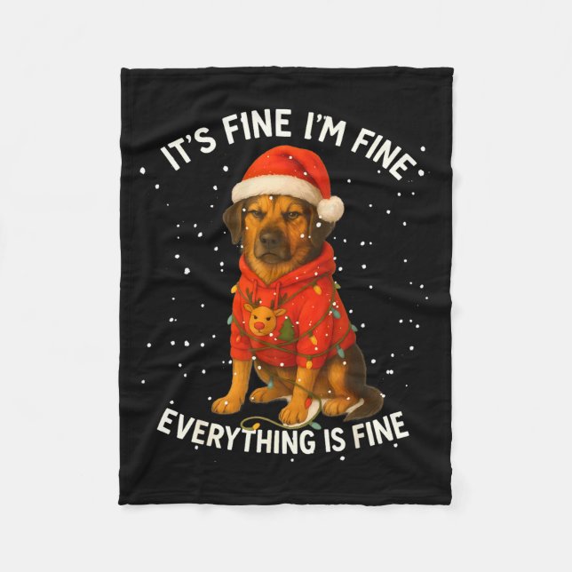 Couverture Polaire Funny German Shepherd Decorate Christmas Shirts I' (Devant)