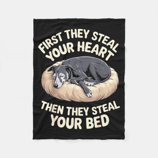 Couverture Polaire Funny Ghound Art For Men Women Kids Puppy Ghound L (Devant)