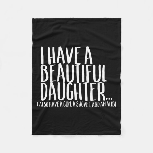 Couverture Polaire Funny Gif For Dad Don't Mess With My Daughter  (Devant)