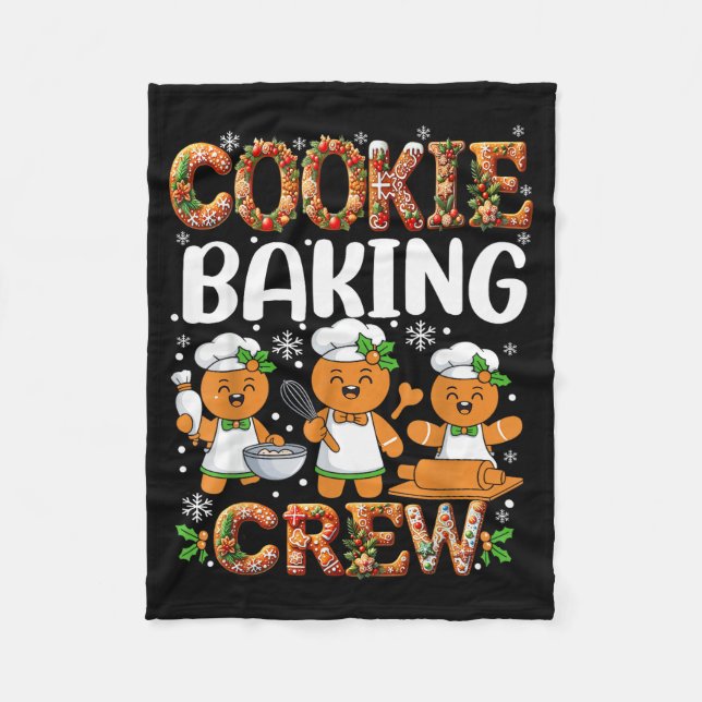 Couverture Polaire Funny Gingerbread Lovers Cookie Baking Crew Christ (Devant)