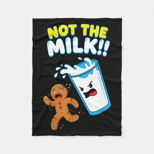 Couverture Polaire Funny Gingerbread Man Not The Milk Pun Cookies Wom (Devant)