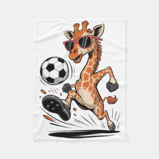 Couverture Polaire Funny Giraffe Playing Soccer Ll Artwork Cool Anima
