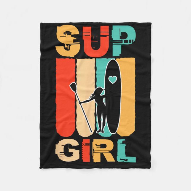 Couverture Polaire Funny Girls Sup Stand Up Paddling Surfer Surfing W (Devant)