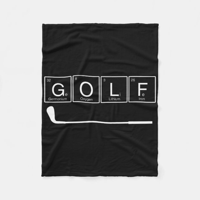 Couverture Polaire Funny Golf Éléments chimiques Table périodique Gol (Devant)