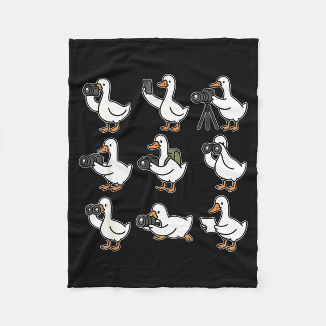 Couverture Polaire Funny Goose Photographer Photography Camera Photo  (Devant)