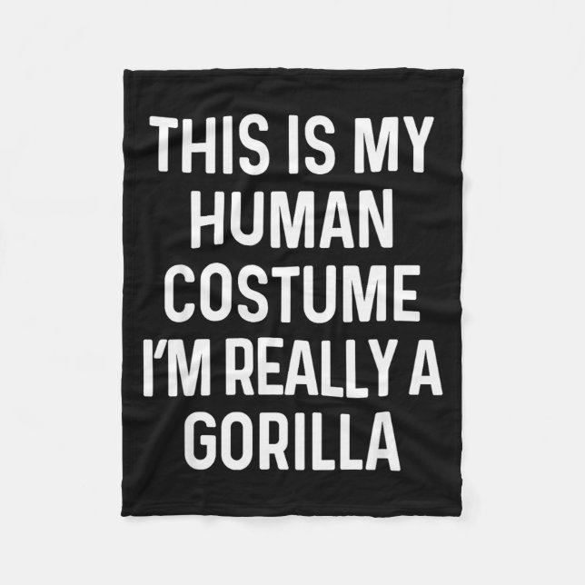 Couverture Polaire Funny Gorilla Costume Shirt Halloween Adults Kids  (Devant)