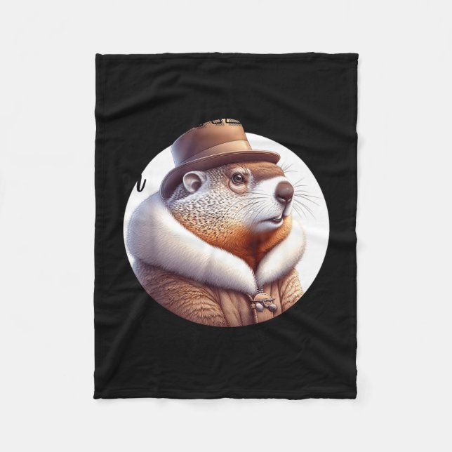 Couverture Polaire Funny Goundhog Graphic  (Devant)