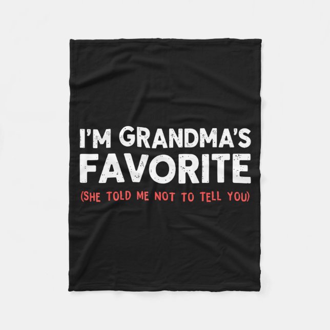 Couverture Polaire Funny Grandma’s Favorite Granhild I'm Grandma’s Fa (Devant)