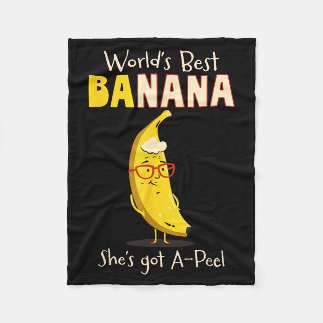 Couverture Polaire Funny Grandmother World's Nana Banana Pun  (Devant)