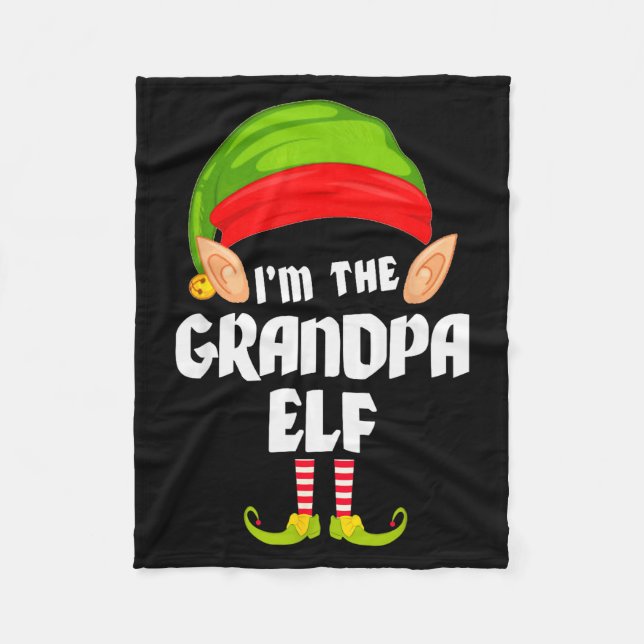 Couverture Polaire Funny Grandpa Elf Matching Family Group Pj Christm (Devant)
