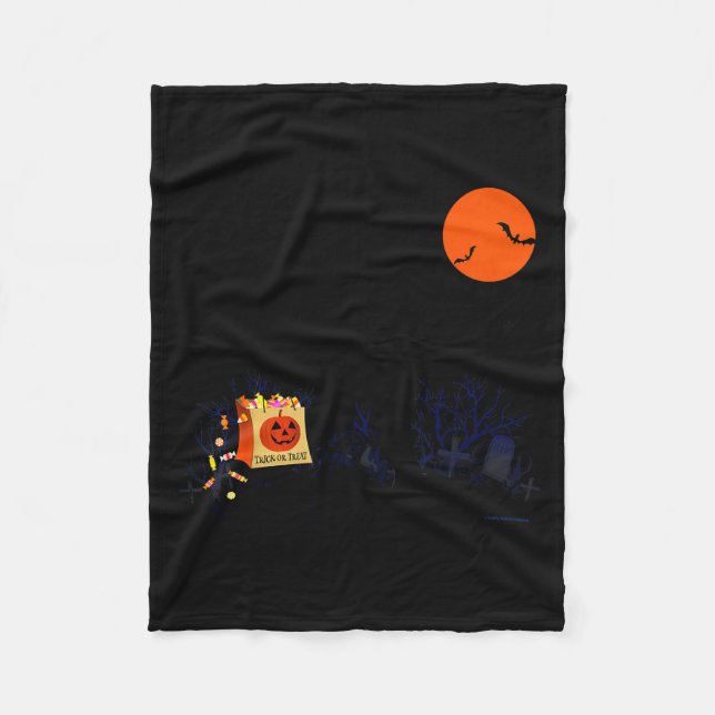 Couverture Polaire Funny Halloween Bigfoot Trick Or Treating - Bigfoo (Devant)