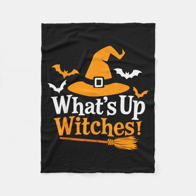Couverture Polaire Funny Halloween Witch Costume What's Up Witches  (Devant)