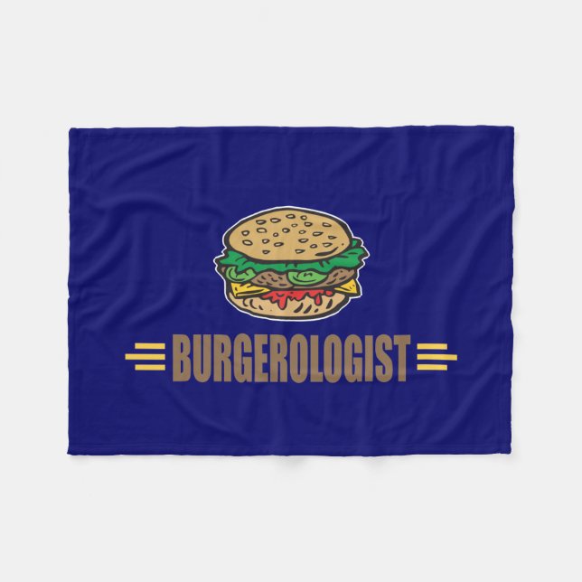 Couverture Polaire Funny Hamburger Cheeseburger Chaud (Devant (Horizontal))