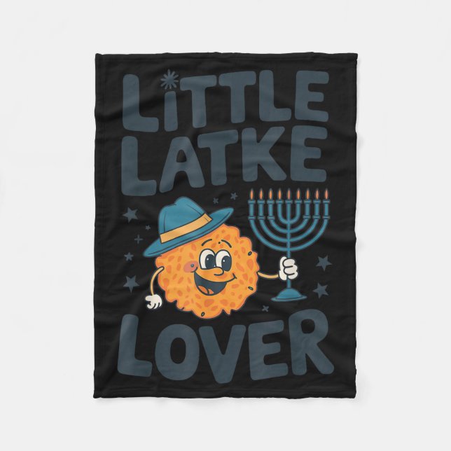 Couverture Polaire Funny Hanukkah Little Latke Jewish Family Kids Mat (Devant)