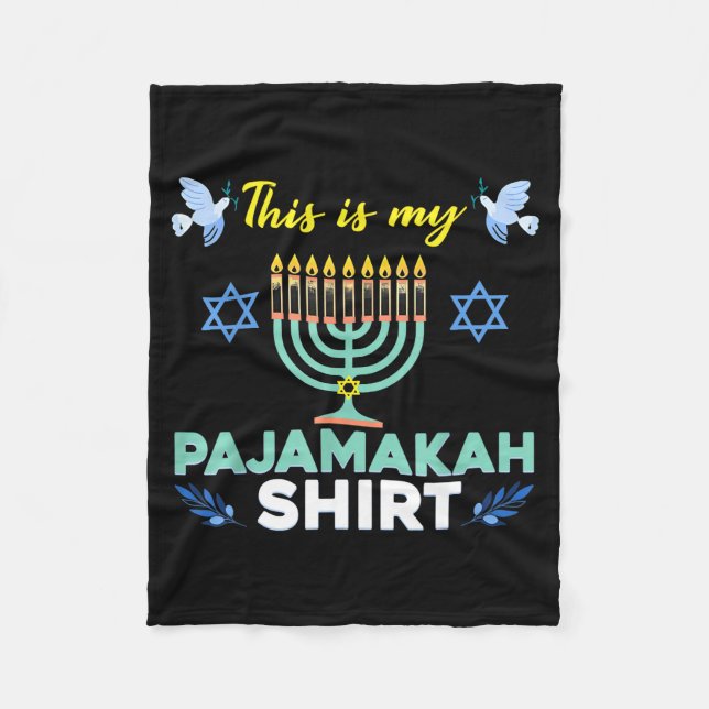 Couverture Polaire Funny Hanukkah Pajama Shirt This Is My Pajamakah G (Devant)