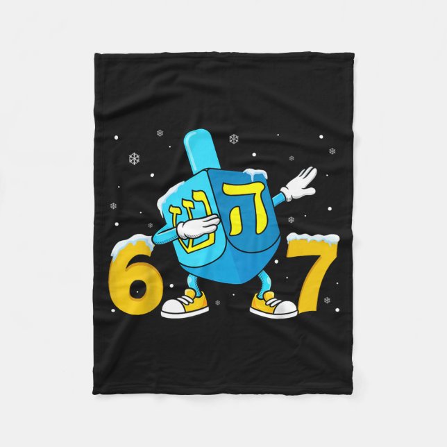 Couverture Polaire Funny Hanukkah Six Seven Chanukah Dreidel Dabbing  (Devant)