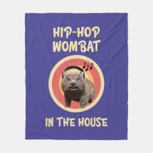 Couverture Polaire Funny Hip-hop Wombat à la Maison