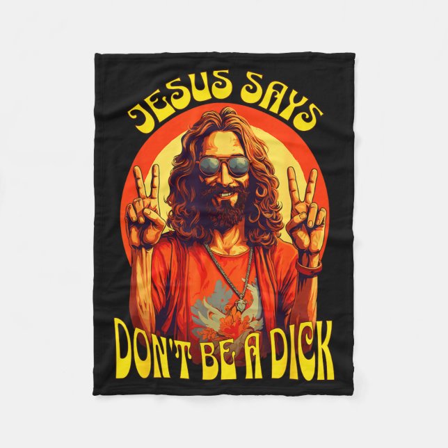 Couverture Polaire Funny Hipe Jesus Don't Be A  (Devant)