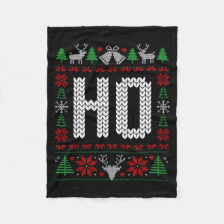 Couverture Polaire Funny Ho Ugly Christmas Sweater Couples Matching X