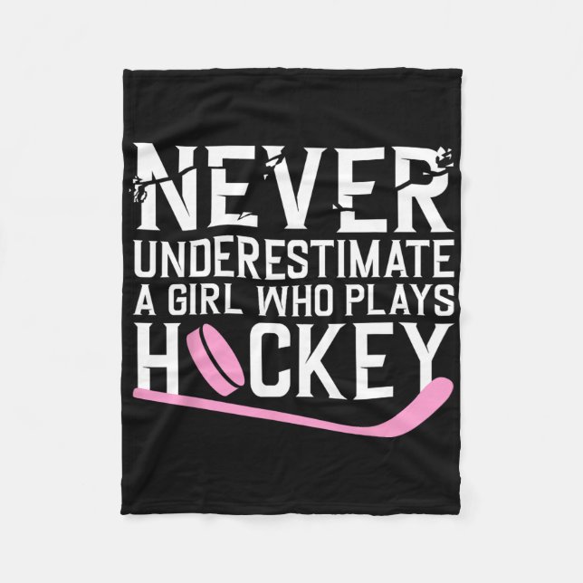 Couverture Polaire Funny Hockey For Women Girls Ice Hockey Player Hoc (Devant)