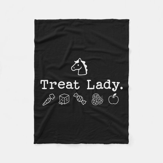 Couverture Polaire Funny Horse Treat Lady - Horse Mom Equestrian Hors (Devant)