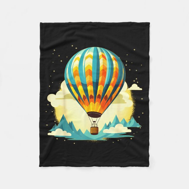 Couverture Polaire Funny Hot Air Balloon For New Adventures Lovers  (Devant)
